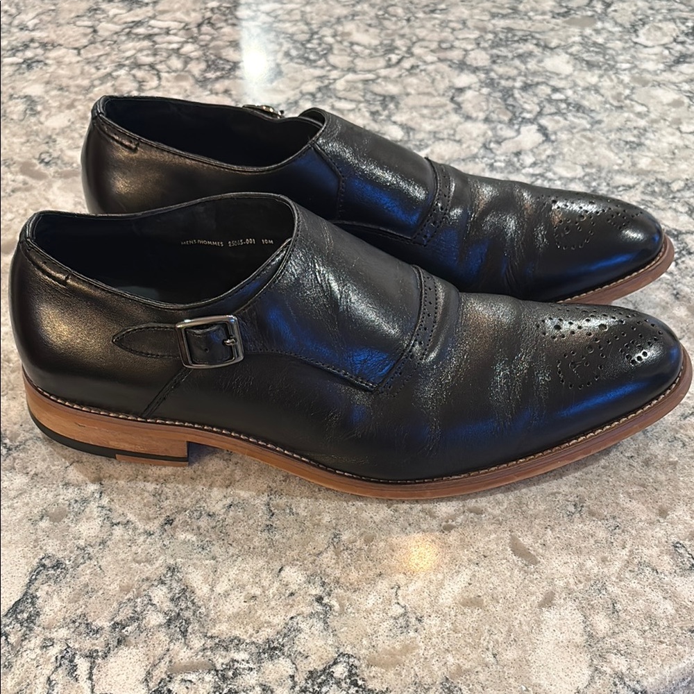 Stacy Adams Hommes 25065-001 Shoes Dinsmore Plain Toe Monk Strap Black Men's 10M